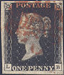 1840 1d Black Plate 8 'LB'