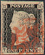 1840 1d Black Plate 3 'TC'
