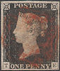 1840 1d Intense Black Plate 2 'TE' State 2