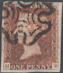 1841 1d Red Plate 11 'HB'