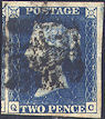 1840 2d Deep Blue Plate 2 'QC'