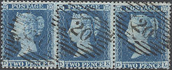 1855 2d Blue F6 Plate 5 'DJ-DL'