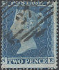 1855 2d Blue F5 Plate 5 'SE'