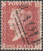 1857 1d Rose-Red C10/Z2 Plate 48 'FF' Used Abroad Jamaica