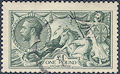 1913 £1 Dull Blue-green 'Seahorse' SG404