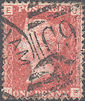 1879 1d Lake-red G1(2) Plate 225 'JE'