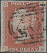 1844 1d Red Plate 45 'GA' Constant Variety