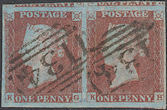 1848 1d Red Plate 84 'KG-KH'