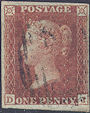 1853 1d Red Plate 175 'DJ'