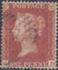 1854 1d Orange-red C1(5) Plate 179 'GD'