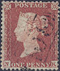 1855 1d Red C2 Plate 202 'NK'