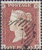 1855 1d Red C2 Plate 200 'LF'