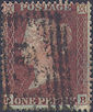 1854 1d Plum C1(4) Plate 202 'DB'