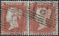 1855 1d Red C2 Plate R5 'OG-OH' Pair