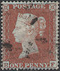 1854 1d Red C1 Plate 163 'RF'