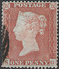 1854 1d Red C1 Plate 164 'SG' STATE 2