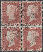 1854 1d Red C1 Plate 194 'DK-EL'