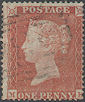1854 1d Red C1n Plate 155 'MK' STATE 2
