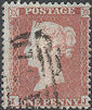 1855 1d Red C2 Plate 197 'IJ'