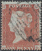 1854 1d Red C1 Plate 170 'GD'