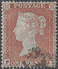 1854 1d Red C1 Plate 199 'PL'
