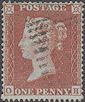 1854 1d Red C1 Plate 199 'OH'