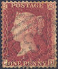 1861 1d Rose-red C12 Plate 50 'CD'