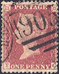 1861 1d Rose-red C12 Plate 51 'TG'