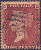1862 1d Rose-red C13 Plate R15 'NK' State 2