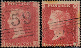 1857 1d Rose-red C10/C11 Plate 49 'BJ'