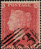 1857 1d Rose-red C11 Plate 58 'JD'