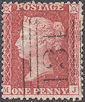 1857 1d Rose-red C10 Plate 45 'MJ'