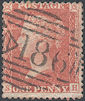1857 1d Rose-Red C10 Plate 45 'SH'