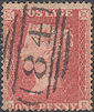 1857 1d Rose-Red C11 Plate 49 'QE'