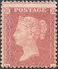 1857 1d Rose-red C10 Plate 27 'TJ' UM/Mint