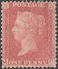 1862 1d Rose-red C13 Plate R16 'QC' M/Mint