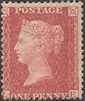 1861 1d Rose-red C12(3) Plate 51 'LE' Unused