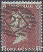 1855 1d Red C6 Plate 18 'KI'
