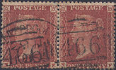 1855 1d Red C3 Plate 13 'NE-NF' PAIR