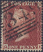 1855 1d Deep Red-brown C5(2) Plate 8 'QE'