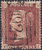 1855 1d Red C4 Plate 4 'EJ'