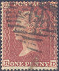 1855 1d Red C4 Plate 11 'RD'