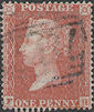 1855 1d Red C5 Plate 12 'FH'
