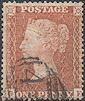 1855 1d Red C5 Plate 10 'GE'