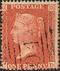 1855 1d Red C5 Plate 15 'CD'