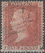 1855 1d Red C5 Plate 7 'SL'