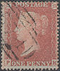 1855 1d Red C4 Plate 8 'PK' Northwich '574'