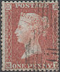 1855 1d Red C6 Plate 15 'MD'