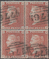 1855 1d Red C4 Plate 6 'EE-FF'