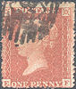 1855 1d Red C5 Plate 13 'EF'